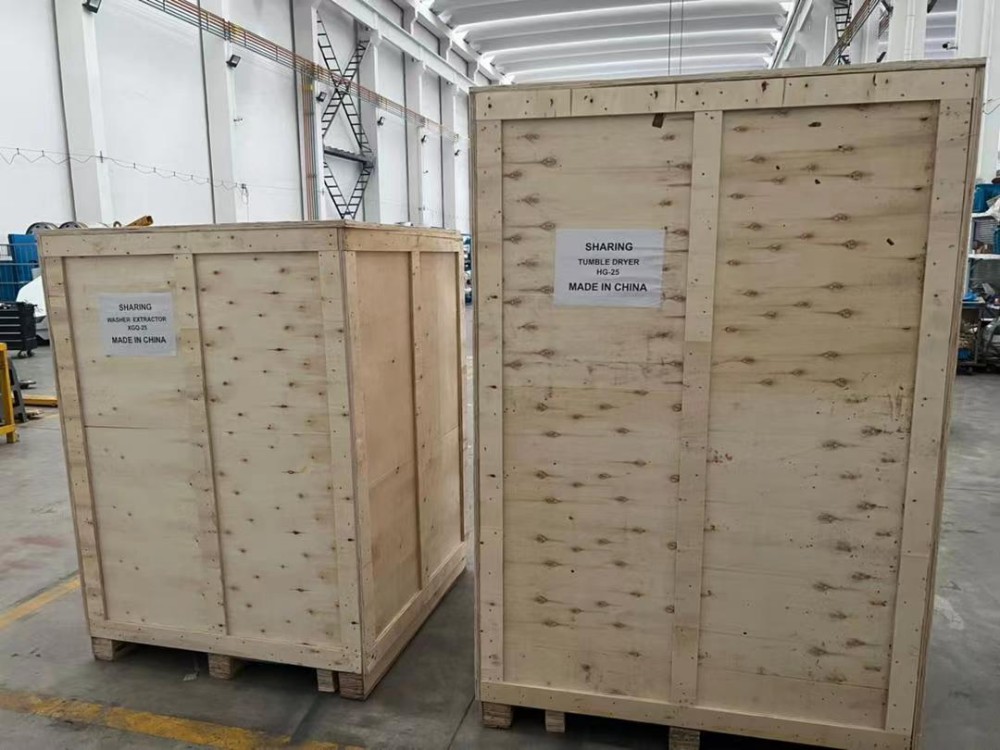 Two laundry machines were deliveried to the UK